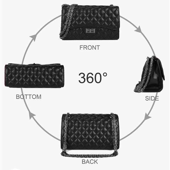 New quilted chain strap dual Crossbody or shoulder back~ - Picture 11 of 11